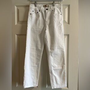 Red Star White Straight Jeans